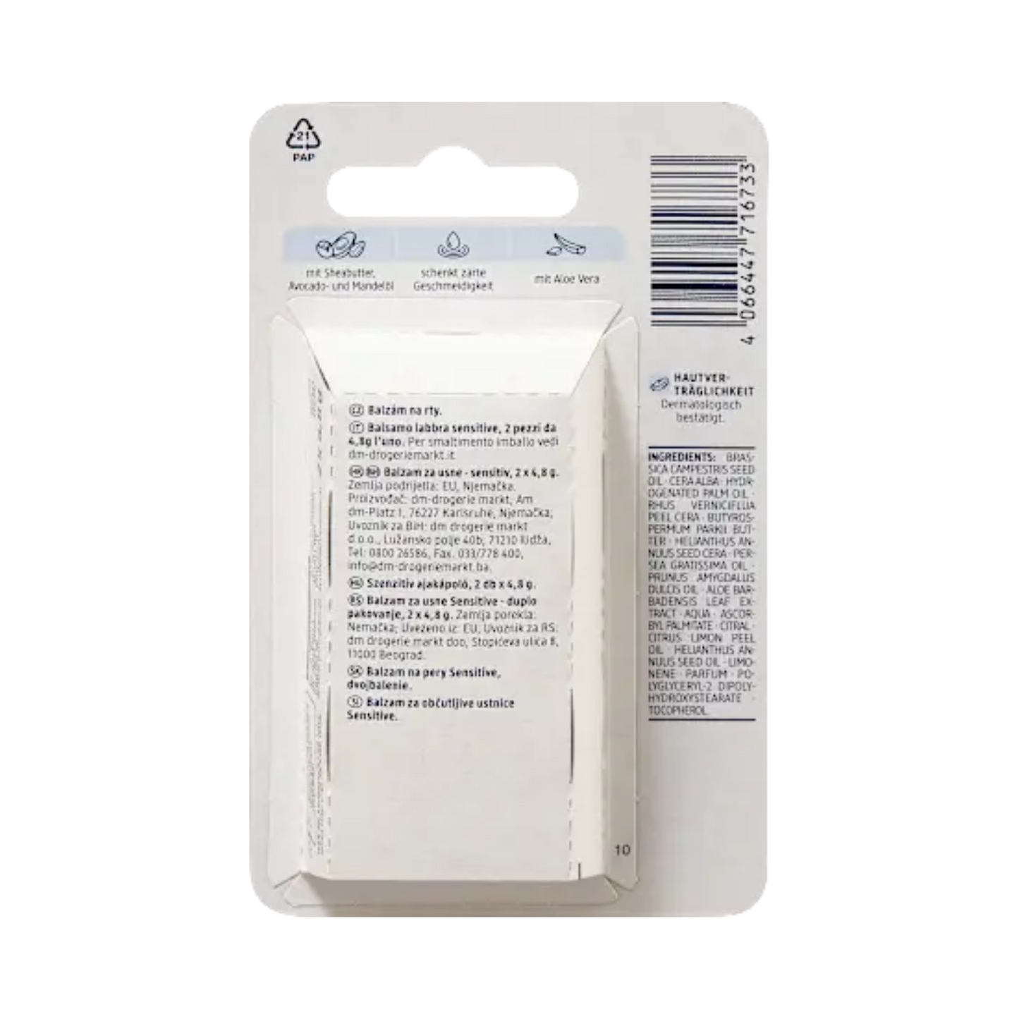 Balea Lip Care Sensitive – 9.6 g (Duo Pack)