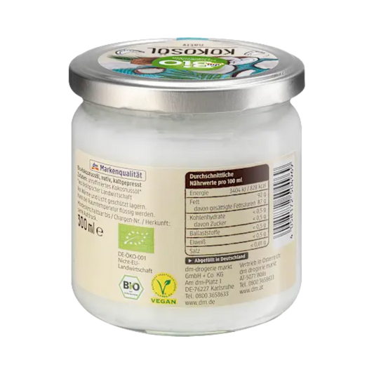 dmBio Organic Virgin Coconut Oil – Cold-Pressed – 300 ml