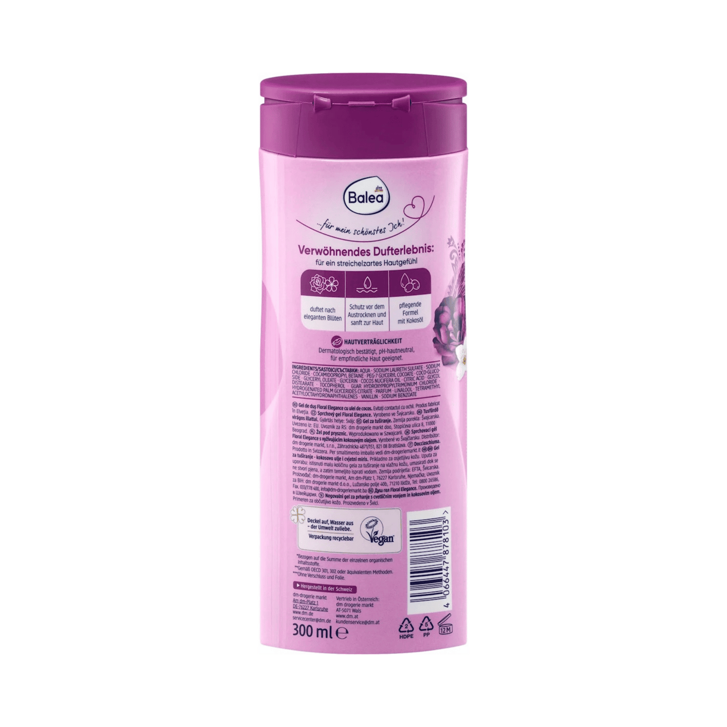 Balea Floral Elegance Caring Shower Gel, 300 ml