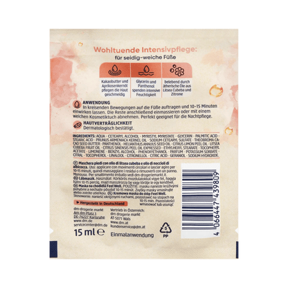 Balea Feel Well Foot Mask – Litsea Cubeba & Apricot Kernel Oil, 15 ml