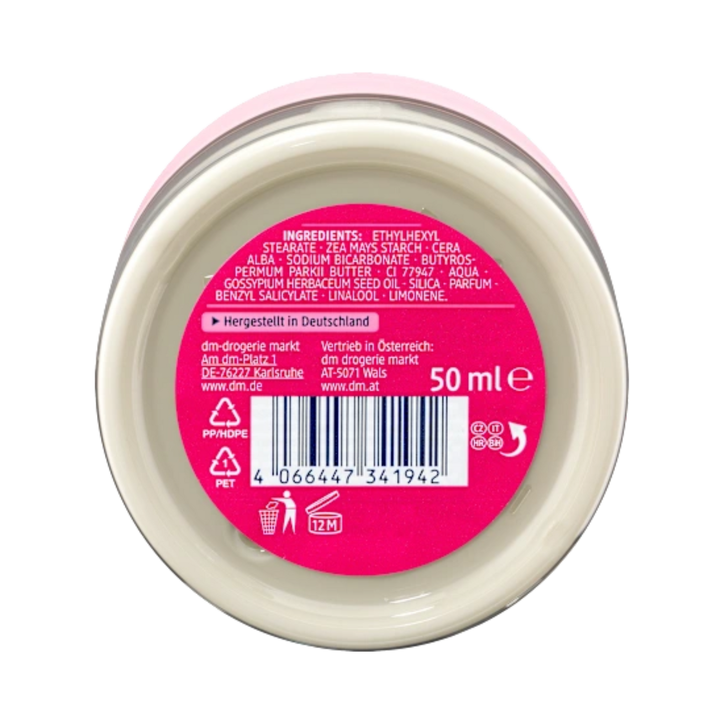 Balea Deodorant Cream with Baking Soda – Raspberry & Magnolia – 50 ml