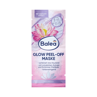 Balea Glow Peel-Off Face Mask, 16 ml (2x8 ml) – Vegan, Deep-Cleansing