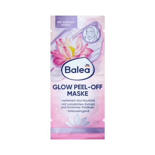 Balea Glow Peel-Off Face Mask, 16 ml (2x8 ml) – Vegan, Deep-Cleansing