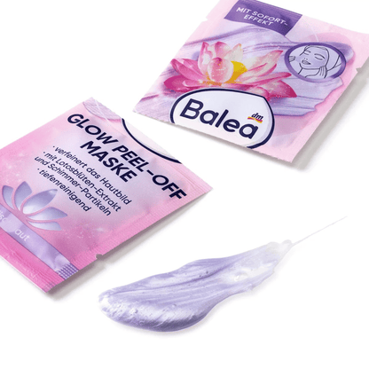 Balea Glow Peel-Off Face Mask, 16 ml (2x8 ml) – Vegan, Deep-Cleansing