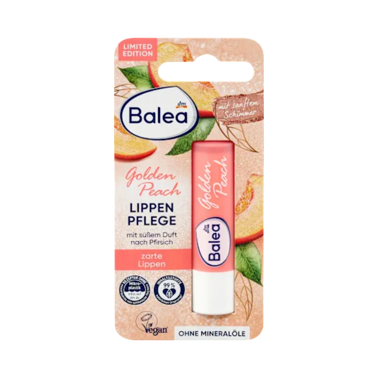 Balea Golden Peach Lip Balm