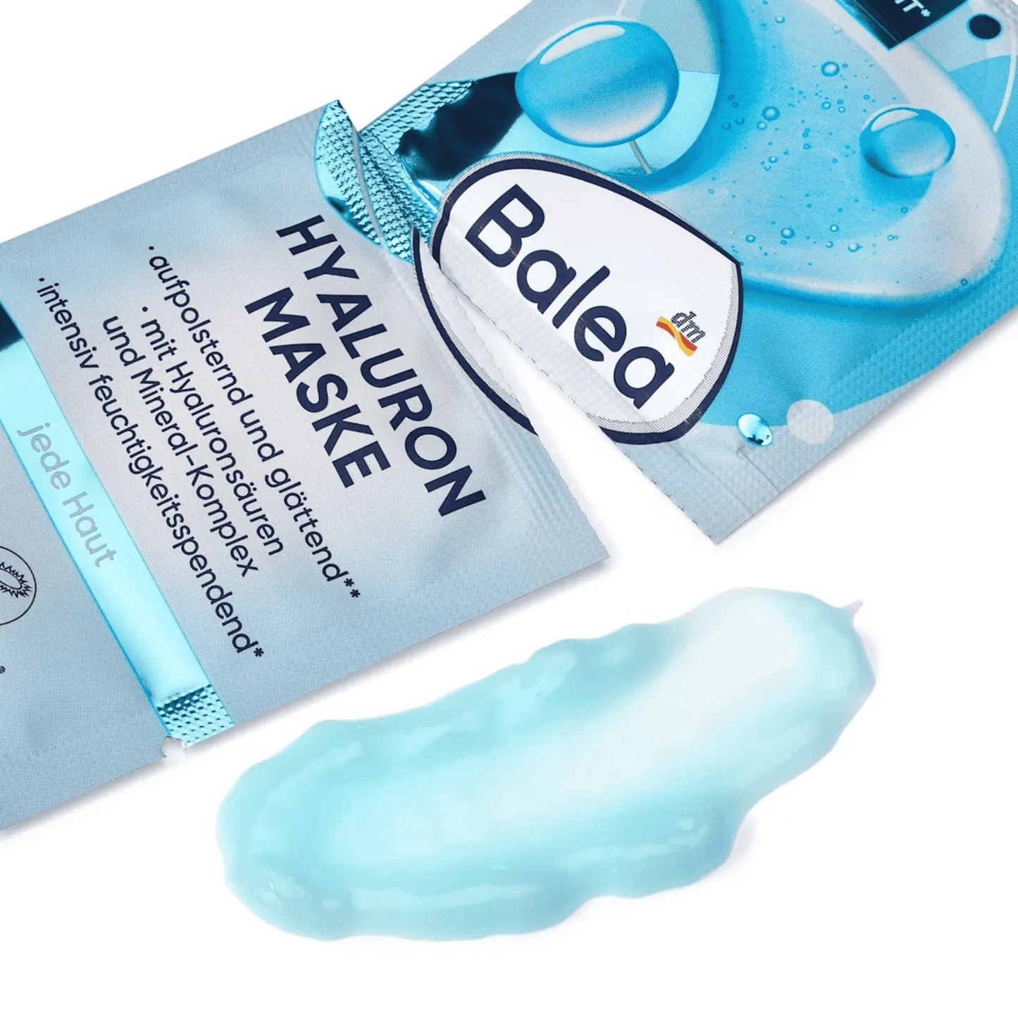 Balea Hyaluron Face Mask, 16 ml (2x8 ml) – Vegan, Plumping & Hydrating