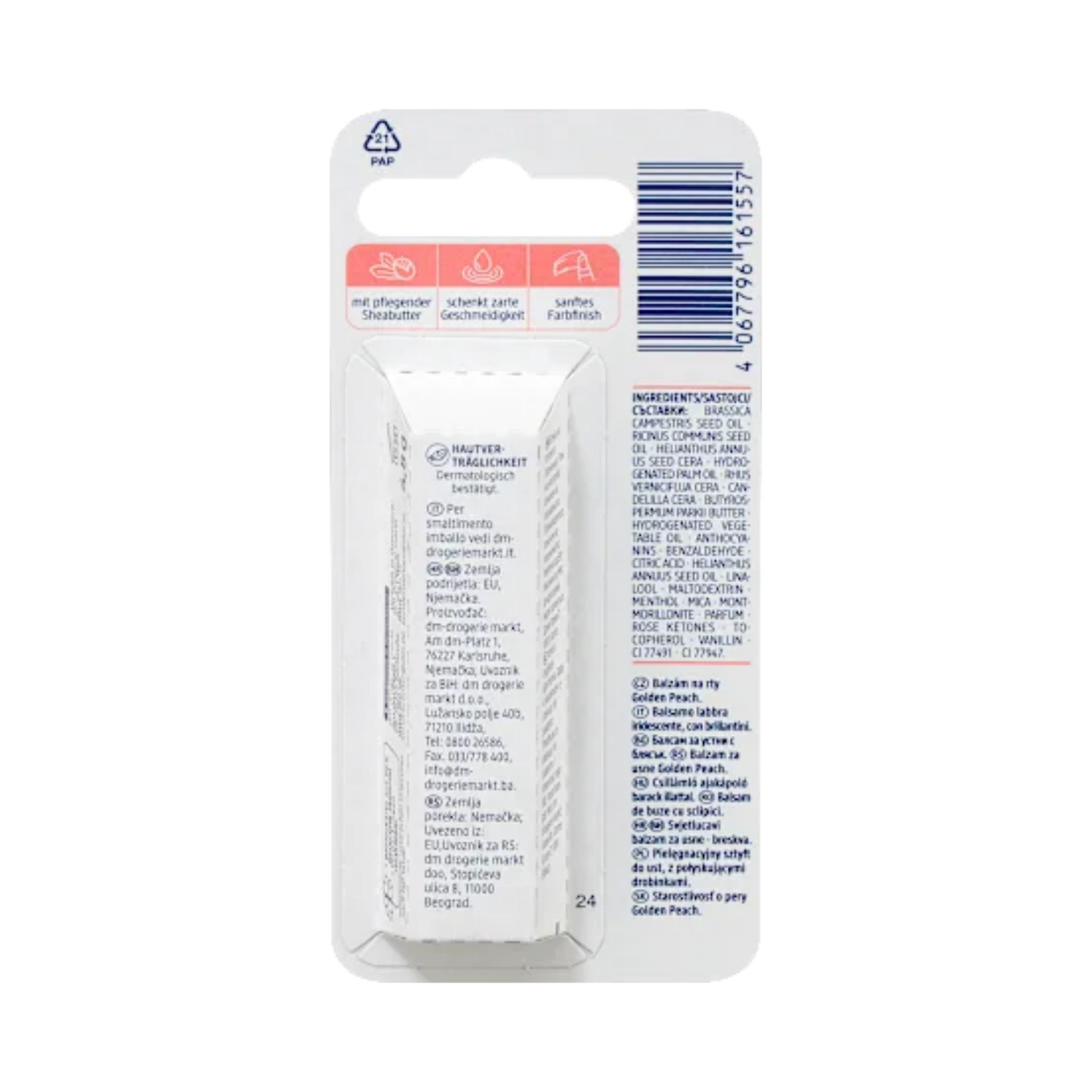 Balea Golden Peach Lip Balm