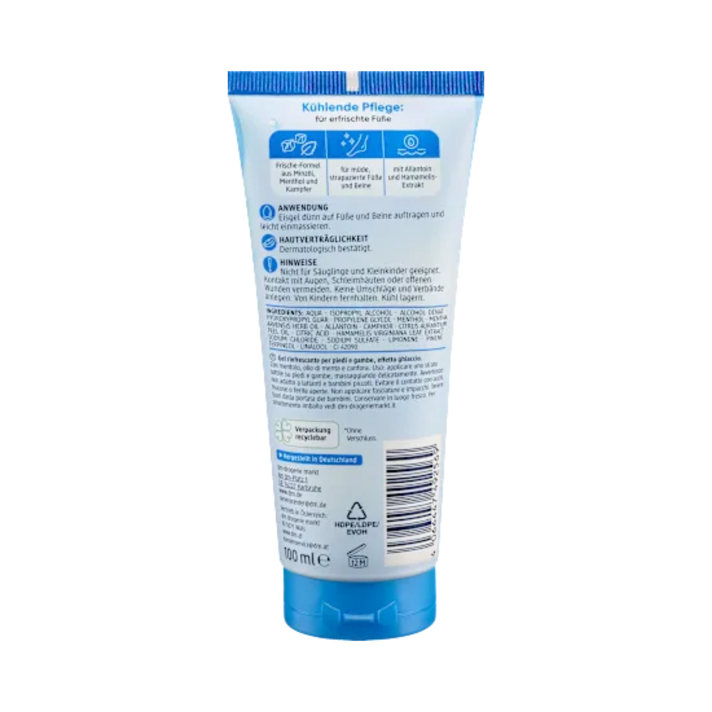 Balea Foot & Leg Ice Gel, 100 ml
