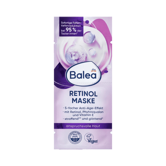 Balea Retinol Face Mask, 16 ml (2x8 ml) – 5-in-1 Anti-Age, Firming & Smoothing