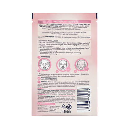 Balea AHA & BHA Sheet Mask – Vegan, Fragrance-Free, 1 Sheet