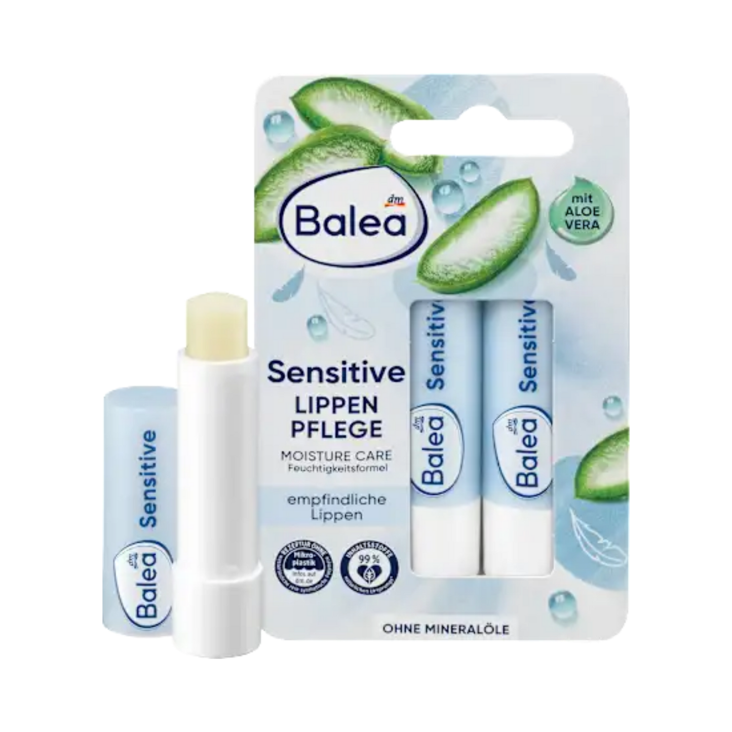 Balea Lip Care Sensitive – 9.6 g (Duo Pack)