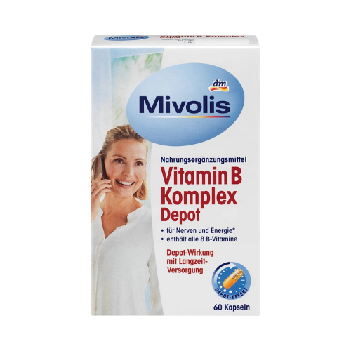 Mivolis Vitamin B-Complex Depot – 8 B Vitamins, Long-Release Capsules
