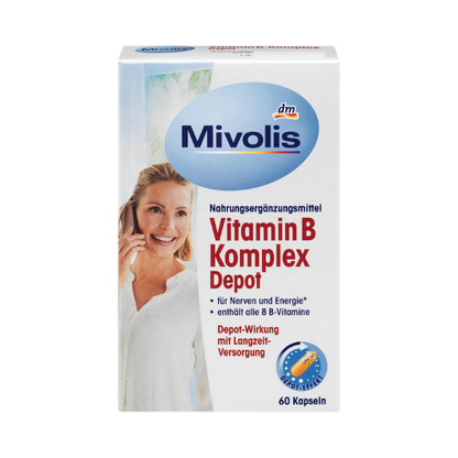 Mivolis Vitamin B-Complex Depot – 8 B Vitamins, Long-Release Capsules
