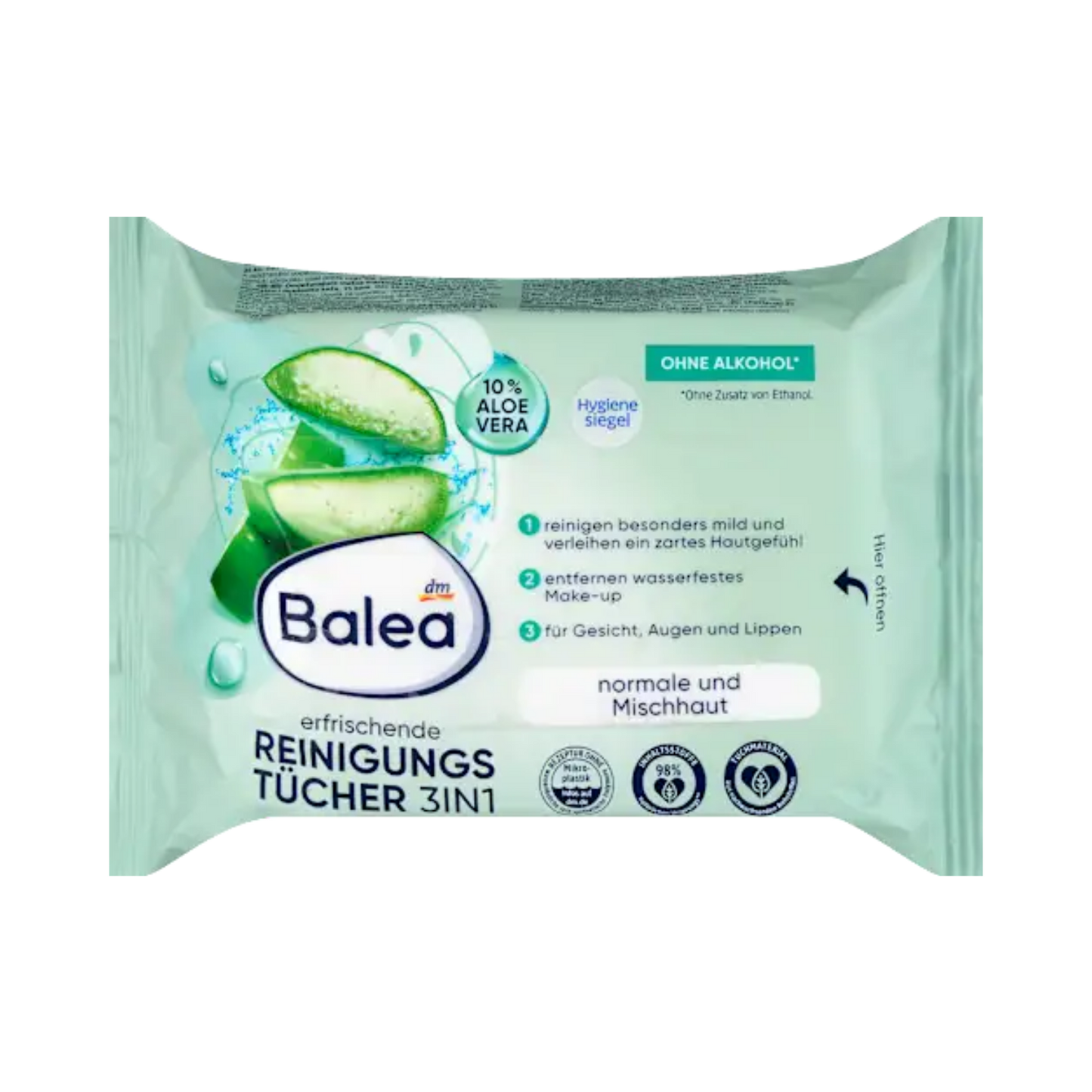 Balea 3in1 Refreshing Cleansing Wipes – 25 pcs