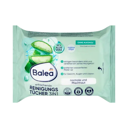 Balea 3in1 Refreshing Cleansing Wipes – 25 pcs