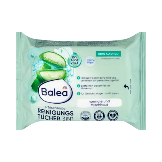 Balea 3in1 Refreshing Cleansing Wipes – 25 pcs