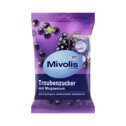 Mivolis fruity and energizing dextrose snack enriched with Magnesium, 100 g