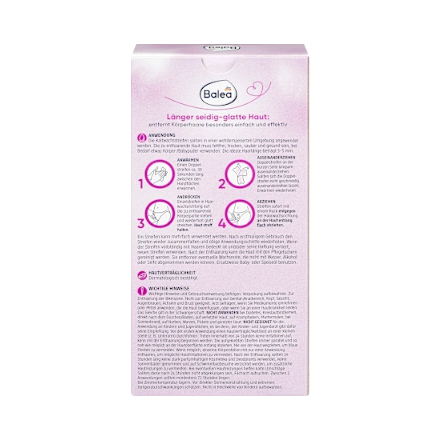 Balea Cold Wax Strips – Bikini Zone, 16 pcs