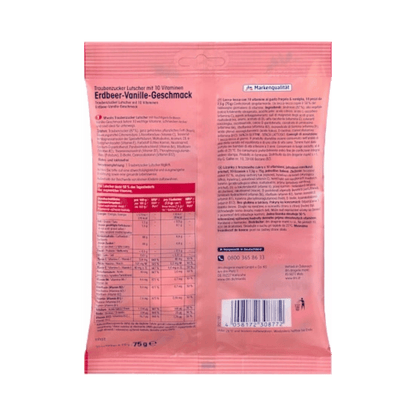 Mivolis Strawberry-Vanilla Glucose Lollipop for Kids, 75 g – 10 Vitamins, Gluten & Lactose Free