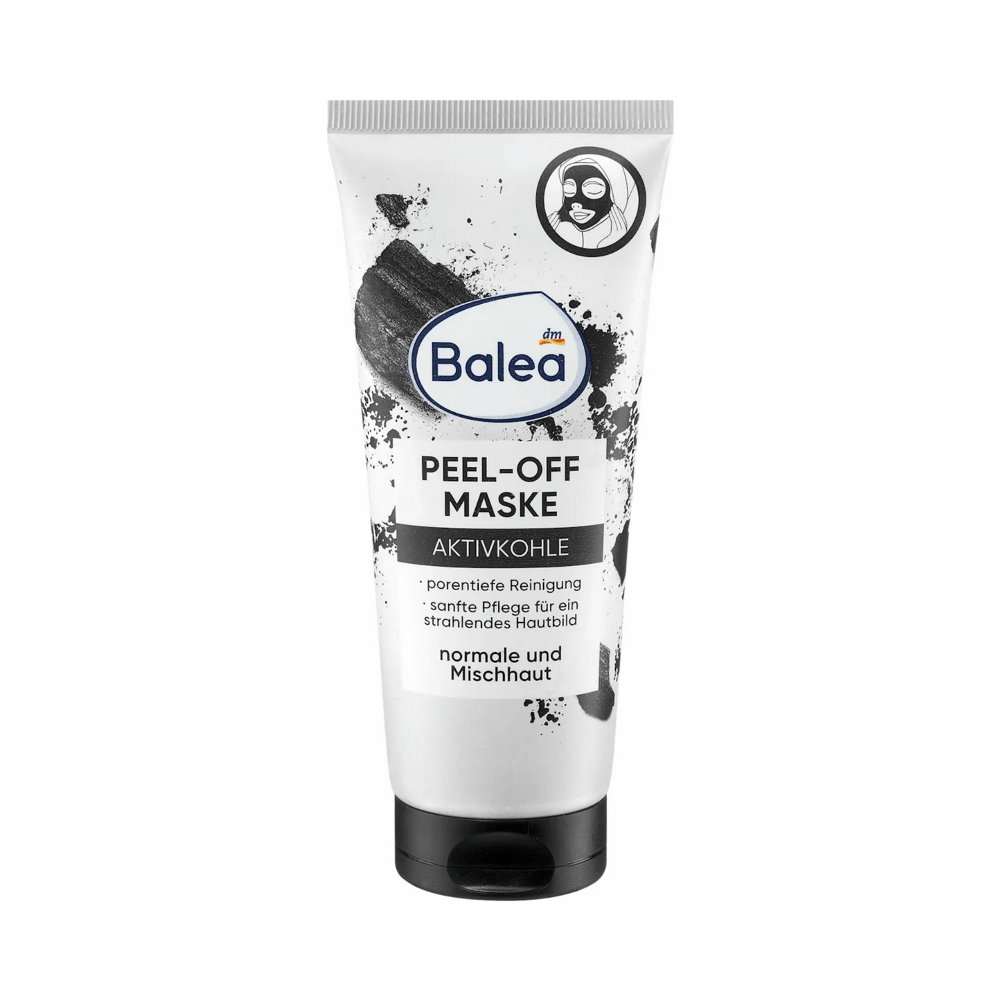 Balea Peel-Off Face Mask with Activated Charcoal – 100 ml