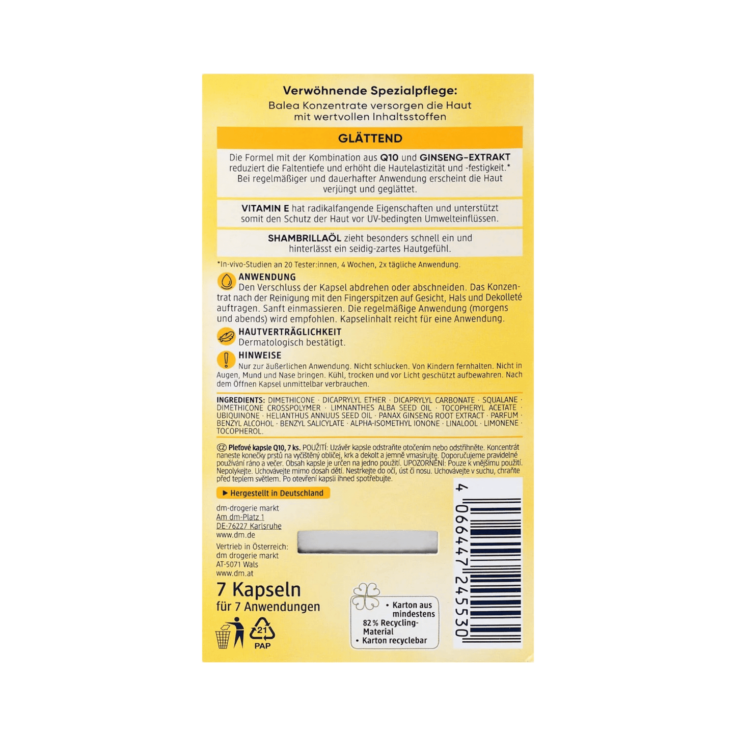 Balea Q10 Anti-Falten Konzentrat – 7 Capsules